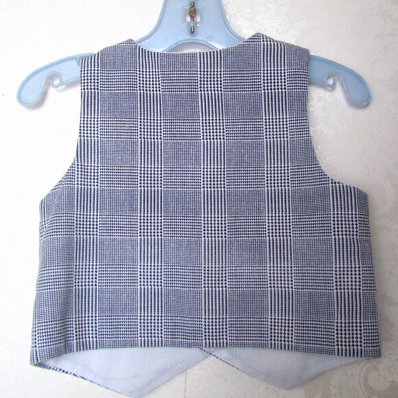 BABY BOY'S VEST, 24 M - 2T, GRAY PLAID, DRESSY for CHURCH, WEDDING, PORTRAITS - Picture 3 of 3